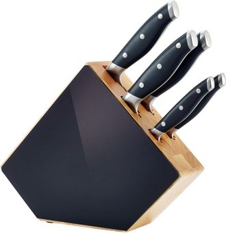 Richardson Sheffield Bloque de 5 piezas con afilador Acero inoxidable Negro