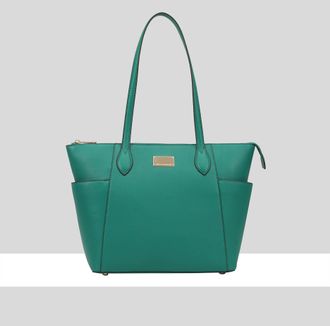 Paul Costelloe Womens Morava Leather Tote/Shoulder Bag - Green - One Size