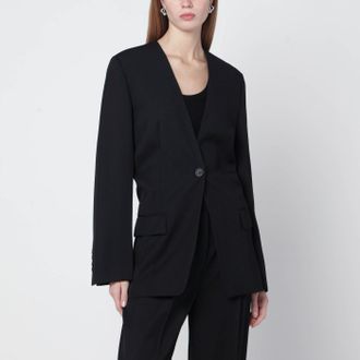 Toteme Black wool-blend jacket