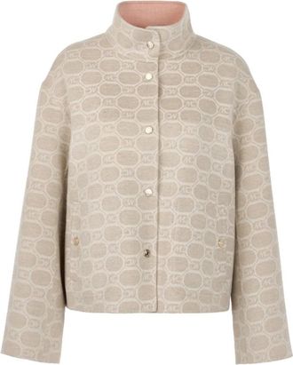 Marc Cain Omkeerbare Jas - Dames - Zomerjassen - Beige - M - Wol - Jassen