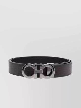 Ferragamo hammered leather reversible belt