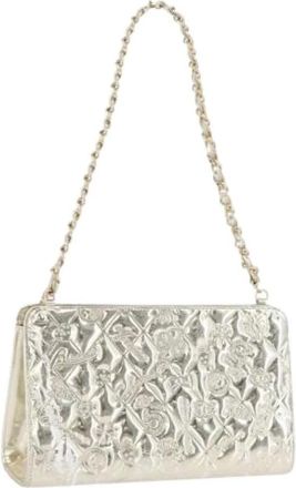 Chanel Pre-owned Clutches, female, Gray, Size: ONE SIZE Pre-owned Leather Clutch