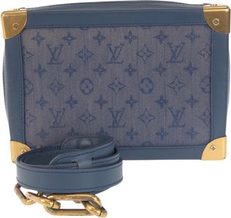 Louis Vuitton Monogram Navy Monogram Denim Leather Shoulder Bag (Pre-Owned)