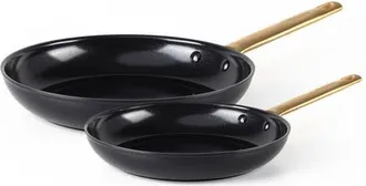 GreenPan Reserve 2-Piece Open Frypan Set, 8-Inch & 10-Inch, Black/Gold at Nordstrom