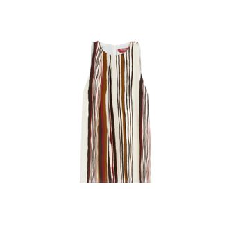 Max Mara Sleeveless Tops, female, Multicolor, Size: XS Sleeveless Top with Asymmetric Pleats