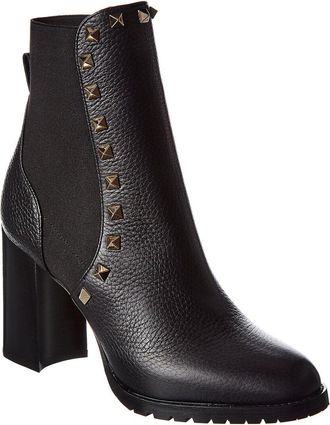 Valentino Rockstud 90 Grainy Leather Boot