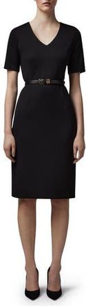 L.k. Bennett Natasha V-Neck Sheath Dress in Black at Nordstrom Rack, Size 14 Us / 18 Uk