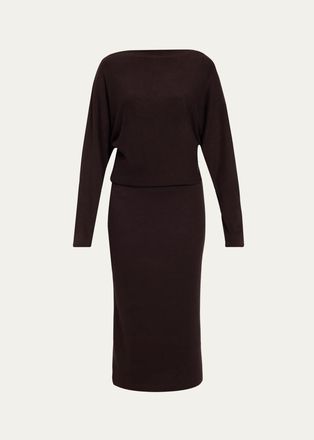Vince Knit Blouson Midi Dress