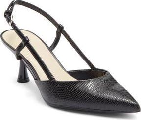 Nine West Rowen Slingback Pump in Black Lizard at Nordstrom Rack, Size 10.5