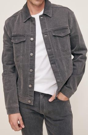 DL1961 Vaughn Denim Trucker Jacket in Weathered Grey at Nordstrom, Size Xx-Large