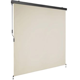 TecTake Toldo vertical con manivela, 2 soportes pared, 180x250 cm, beige