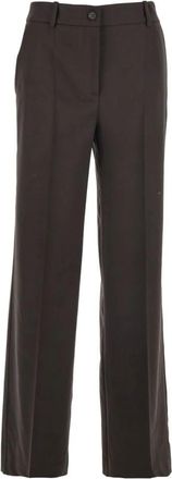 P.A.R.O.S.H. Wijde Broek - Dames - Wijde Broeken - Bruin - S - Wol - Broeken