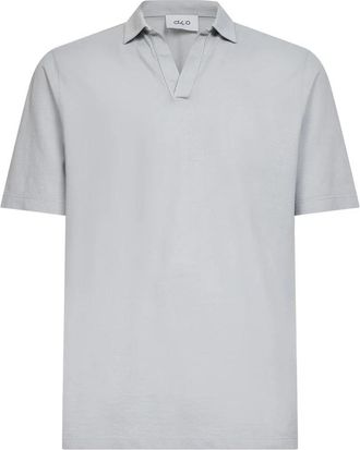 D4.0 V-hals T-shirt met Kraag - Heren - Polos - Grijs - 2XL - Katoen - Tops
