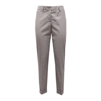 Fabiana Filippi Light Grey Wool Elegant Trouser