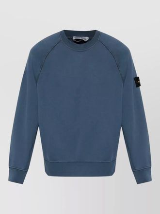 Stone Island knit pullover raglan sleeves ribbed cuffs hem