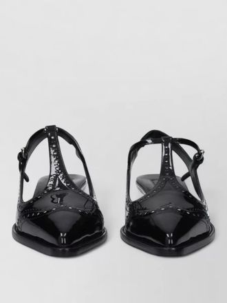 Miu Miu calfskin leather mid-heel pumps