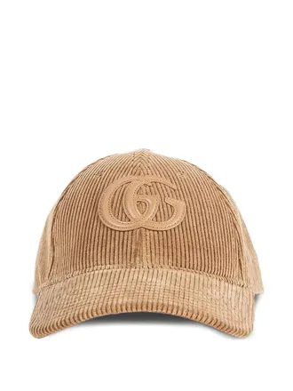 Gucci corduroy logo baseball hat - men - Cotton/Polyamide/Spandex/Elastane - M - Neutrals