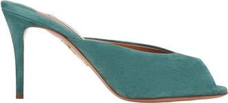 Aquazzura Secret Mule 85 - Dames - Muiltjes - Groen - 39 1/2 EU - Leer - Schoenen