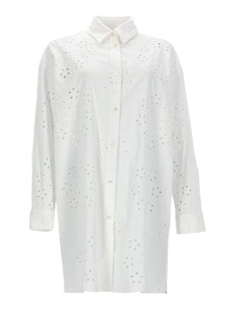 Herno Long Shirt With Perforated Pattern