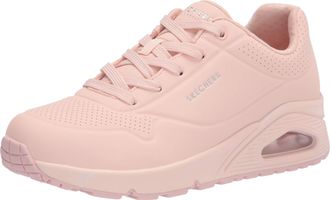 Skechers Womens Uno Frosty Kicks Sneaker,Lt.pink Durabuck/ Textile Trim,2 UK