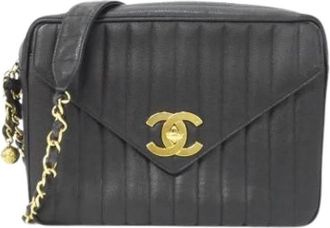 Chanel Pre-owned Vintage Schoudertas - Dames - Vintage Schoudertas - Zwart - ONE Size - Leer - Vintage