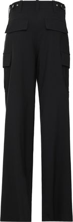 Bottega Veneta Womens Wool Cargo Trousers Blue Wide-Leg