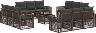 vidaXL Conjunto De Sof&aacute;s De Jard&iacute;n 13 Uds. Gris Y Gris Oscuro Vidaxl