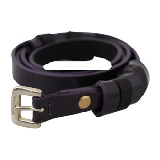 Gianfranco Ferre Belts, female, Black, 85 CM, GF Ferre Leather Fashion Belt with Chrome Silver Tone Hardware