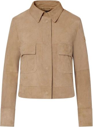 Peuterey Giubbotto in suede - Dames - Zomerjassen - Beige - M - Su&egrave;de - Jassen