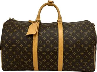 Louis Vuitton Brown Leather Pvc Boston Bag (Pre-Owned)