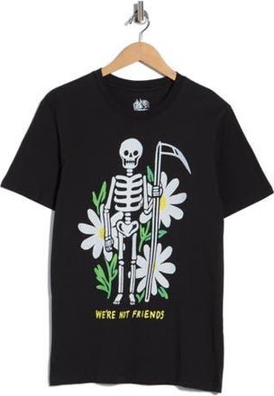 Goodie Two Sleeves Flower Skeleton Graphic T-Shirt in Black at Nordstrom Rack, Size Xx-Large