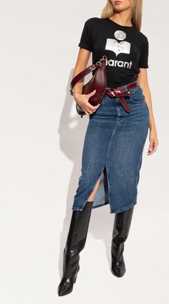 Isabel Marant Koldi T-shirt With Logo, Womens, Black