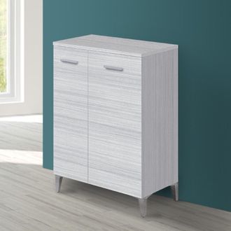 Feridras Feridras - Mobile Da Terra Multiuso 60x34 Cm Grigio Con Ante Reversibili Desya