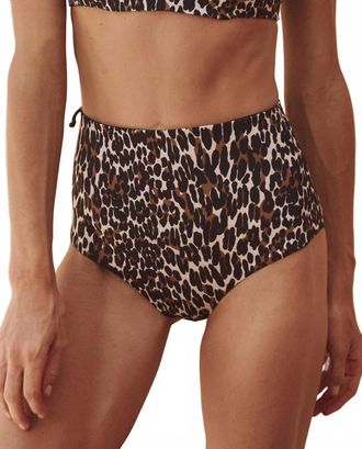The Great. Reversible Mid Rise Bikini Brief In Leopard & Black