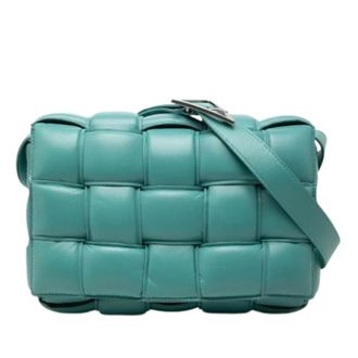 Bottega Veneta Pre-owned Padded Cassette Crossbody Bag - Dames - Pre-owned - Blauw - Maat: ONE Size Leer