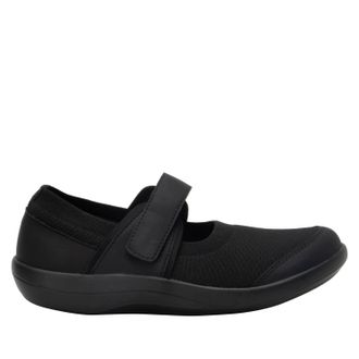 Alegria Womens Dinamo Mary Jane Slip On Shoes In All Black