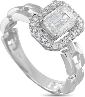 Luxury Bazaar 18K White Gold 1.25ct Diamond Ring ALR-20068