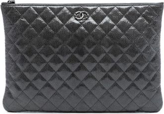Chanel Pre-owned Clutches, female, Black, Size: ONE SIZE Pre-owned Leather Clutch