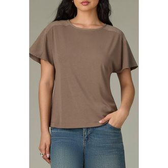 Wit & Wisdom Mixed Media Knit Top in Oyster Mushroom at Nordstrom, Size X-Small