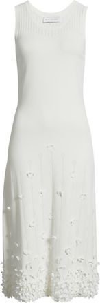Elie Tahari The Alana 3D Flower Sleeveless Maxi Dress in Sky White at Nordstrom, Size X-Small