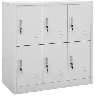 vidaXL Vidaxl - Armadietto con Chiave Grigio Chiaro 90x45x92,5 cm in Acciaio