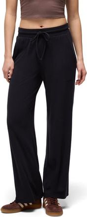 Prana Willow West Wide Leg Drawstring Pants in Black at Nordstrom, Size X-Large