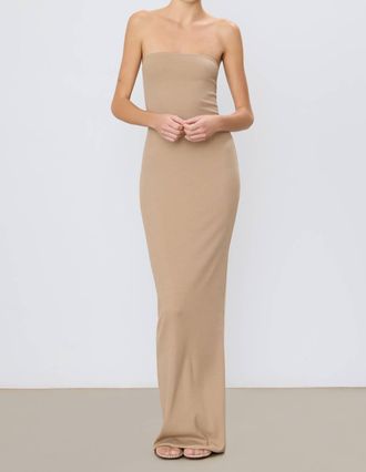 &Eacute;terne Tube Maxi Dress In Taupe