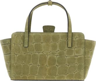 Hidesins Womens Shoulder Bag Olive Suede Calf Leather Handbags Hand