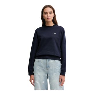Lacoste Relaxed Fit Fleece Crew Neck Sweatshirt - Dames - Sweatshirts - Blauw - XL - Katoen - Hoodies & sweatvesten