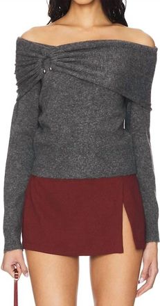 Astr Wylie Sweater In Charcoal