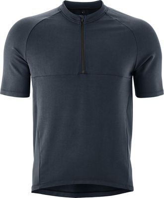 Gonso Radtrikot GONSO Adventure Jersey Nature M, Herren, Gr. 4XL, blau (nachtblau), 90% Viskose, 5% Elasthan, 5% Polyamid (recycelt), Rundhals, Trikots Radt