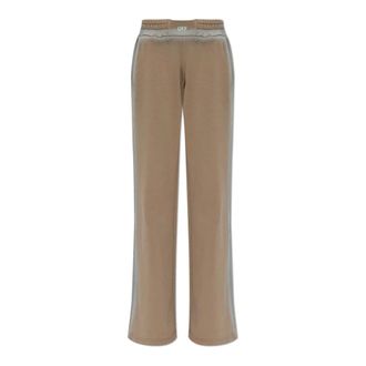 Off-white Sweatpants, female, Beige, Size: 2XS Wide-leg sweatpants