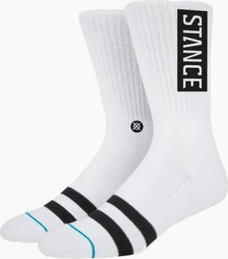 Stance Mens Stance OG Crew Socks - White - Size: 9.5/13/12.5/12/11.5/11/9/16/15.5/15/14.5/14/13.5/10.5/10