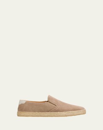 Brunello Cucinelli Mens Suede Slip-On Espadrilles